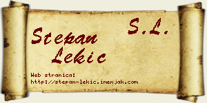 Stepan Lekić vizit kartica